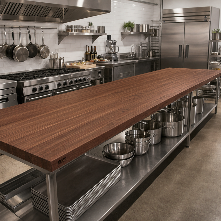 Product image #2 for John Boos Boos Block 144-Inch x 30-Inch American Black Walnut Edge Grain Kitchen Countertop