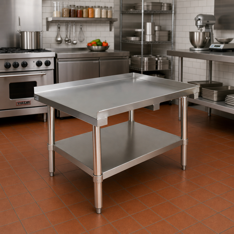 Product image #2 for Klinger's Trading Stainless Steel Equipment Stand with Adjustable Undershelf, 36-1/2 Inch W x 30 Inch D x 24 Inch H