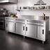 Thumbnail image #2 for Advance Tabco 120-Inch 304 Stainless Steel Enclosed Work Table Storage Cabinet with 4 Drawers and 4 Sliding Doors