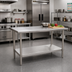Thumbnail image #2 for Eagle Spec-Master Stainless Steel Flat Top Commercial Work Table with Undershelf, 72 x 36 Inches