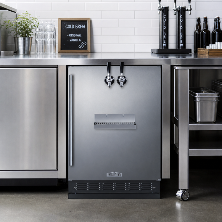 Product image #3 for Summit Appliance 24-Inch Wide Front Tap Built-In Cold Brew Coffee Kegerator, Dual Tap, 5.3 Cu. Ft.