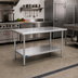 Thumbnail image #2 for Sapphire Manufacturing 72-Inch x 18-Inch Stainless Steel Work Table with Adjustable Undershelf