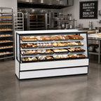 Thumbnail image #2 for Federal Industries High Volume Series SGD5048 Full-Service Non-Refrigerated Bakery Display Case, 50-1/8"W, 48"H, Sloped Glass, 3 Shelves, LED