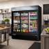 Thumbnail image #2 for Everest Refrigeration EMGR69B Three-Section Reach-In Sliding Glass Door Merchandiser Refrigerator, 69 Cu. Ft.