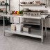 Thumbnail image #2 for BK Resources Galvanized Steel Undershelf for 72-Inch x 30-Inch Work Table
