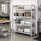 Thumbnail image #2 for Fermod Fermostock 4R38A83 4-Tier Perforated Polymer Starter Shelving Unit, 38"W x 14"D x 83"H, Gray