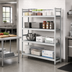 Thumbnail image #2 for Fermostock 4-Tier Perforated Polymer Starter Shelving Unit, 38