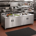 Thumbnail image #2 for Advance Tabco 120-Inch x 36-Inch Enclosed Stainless Steel Work Table with Cabinet Base, Mid-Shelf, Hinged Doors, and 14 Gauge 304 Top