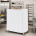 Thumbnail image #2 for Metro 48 x 21 x 62 Inch Banquet Cart Cover, Uncoated Knitted Polyester, White