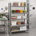 Thumbnail image #2 for Cambro Camshelving Elements XTRA 18 x 42 x 64 Inch 5-Tier Vented Stationary Starter Shelving Unit, Speckled Gray