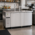 Thumbnail image #2 for Turbo Air Super Deluxe 69-Inch Stainless Steel Underbar Beer Dispenser with Dual Beer Towers, 3 Half-Barrel Capacity
