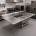 Thumbnail image #2 for John Boos Pro-Bowl 2-Compartment Platter Sink with Left and Right Drainboards, 79-3/16 Inch W x 36-1/2 Inch D