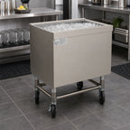 Thumbnail image #2 for Advance Tabco Underbar Basics™ SCI-MIC-36 Portable Insulated Stainless Steel Ice Bin Caddy, 155-lb Capacity, 5-Inch Casters