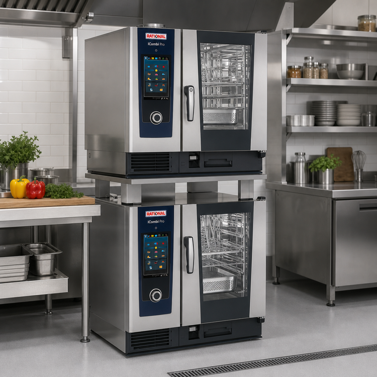 Product image #2 for RATIONAL iCombi Pro Combi-Duo 6-Half Size Double-Stack Natural Gas Combi Oven, 120V, 1-Phase