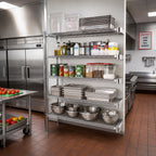 Thumbnail image #2 for Eagle Group A5-74-2160C 5-Tier Add-On Wire Shelving Unit, 60"W x 21"D x 74"H, Chrome-Plated