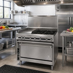 Thumbnail image #2 for Jade Range (Middleby) Titan JTRH-2-2HT 36-Inch Natural Gas Range with 2 Open Burners, 2 Hot Tops, Cabinet Base