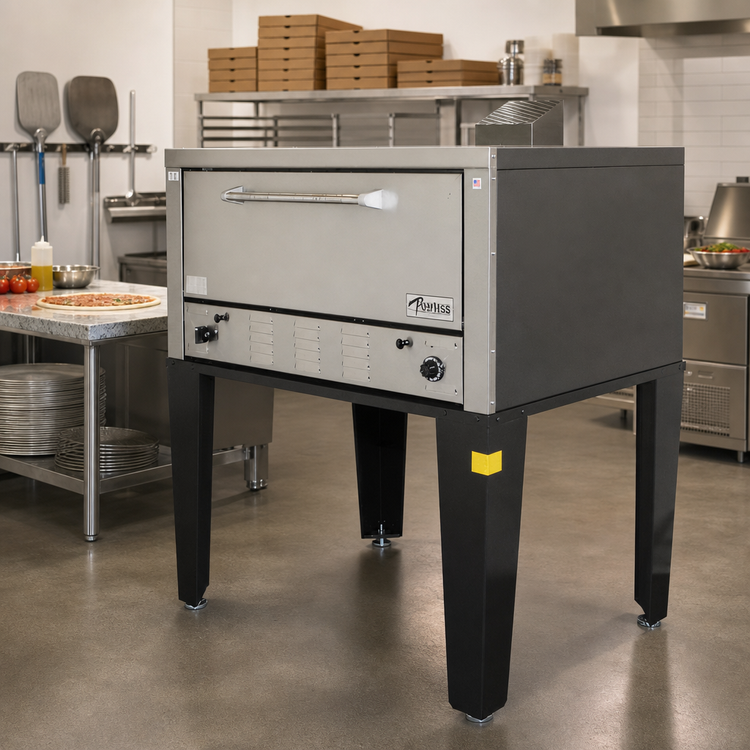 Product image #2 for Peerless CW51P Single-Deck Gas Pizza Oven with 42 x 32 Inch Stone Deck, 50-Inch Wide Footprint