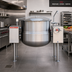 Thumbnail image #2 for Crown DLT-60TC 60 Gallon Direct Steam Tilting Kettle with Quad-Leg Base