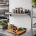 Thumbnail image #2 for 24 Inch W x 12 Inch D Wall-Mounted Shelf, 16 Gauge 430 Stainless Steel
