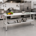 Thumbnail image #2 for Deluxe Series Stainless Steel Work Table with Undershelf, 144 x 30 Inches