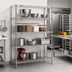 Thumbnail image #2 for Red-i-Pak Stationary 4-Tier Chrome Wire Shelving Unit, 60W x 24D x 63H