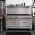 Thumbnail image #2 for Southbend Ultimate 60-Inch Gas Restaurant Range with 2 Cabinets and Backriser Shelf