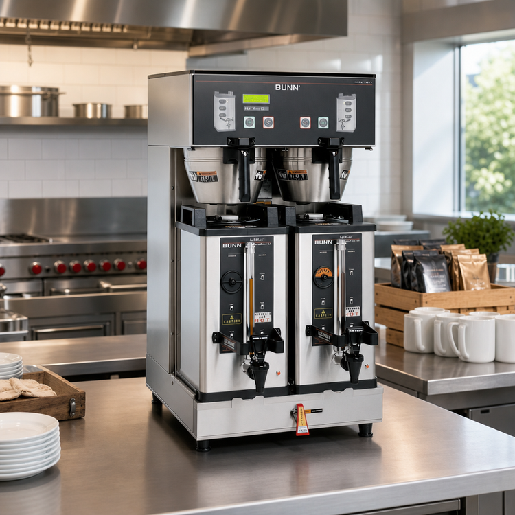 Product image #2 for BUNN BrewWISE Dual Soft Heat Satellite Coffee Brewer with Smart Funnel, 2-Server Capacity