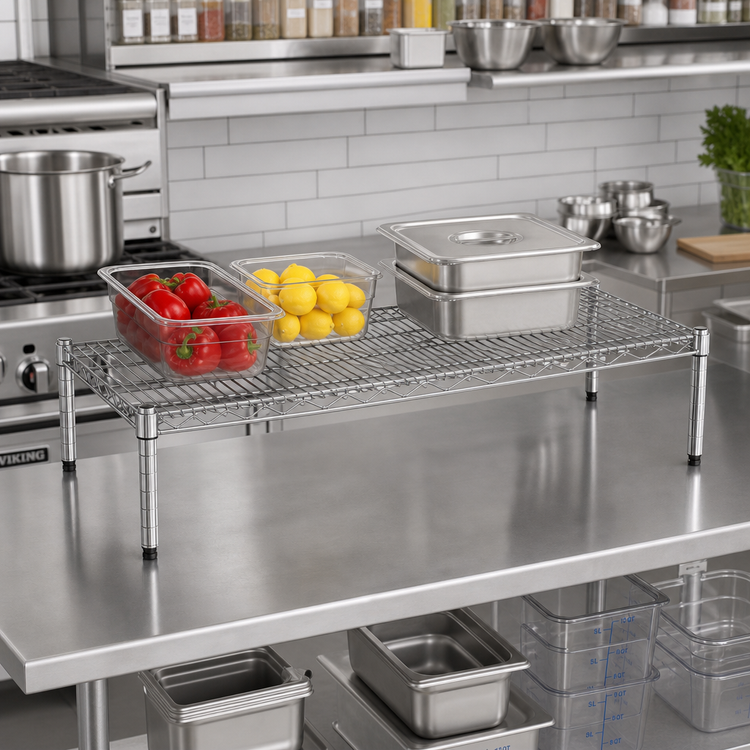 Product image #2 for Chrome Wire Dunnage Platform Shelf with Quad-Truss Design, 30 x 21 Inches