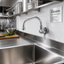 Thumbnail image #2 for Fisher ADA-Compliant Wall-Mount Single-Hole Faucet with 12-Inch Swing Spout and Lever Handle, Stainless Steel