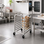 Thumbnail image #2 for Channel Manufacturing 425S Half-Height Stainless Steel End-Load Bun Pan Rack, 9 Full-Size/18 Half-Size Pan Capacity