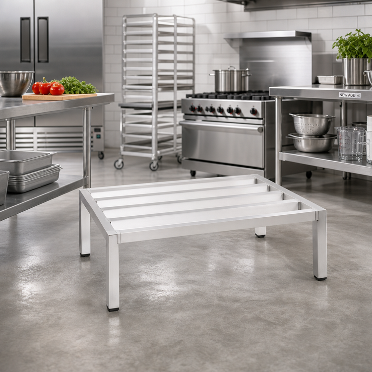 Product image #2 for New Age 48 Inch x 24 Inch x 12 Inch All-Welded Aluminum Dunnage Rack, 2000 lb. Capacity