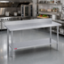 Thumbnail image #2 for Duke Manufacturing 72-Inch x 36-Inch Stainless Steel Work Table with 5-Inch Riser and Undershelf
