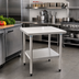 Thumbnail image #2 for Deluxe Series 30-Inch x 30-Inch Stainless Steel Corner Work Table with Adjustable Undershelf