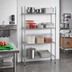Thumbnail image #2 for Advance Tabco Special Value Series 4-Shelf Stationary Wire Shelving Unit, 60 x 18 x 74 Inches, Chrome Finish