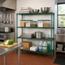 Thumbnail image #2 for Quantum Wire Shelving Starter Kit, 72 in. W x 14 in. D x 54 in. H, 4-Shelf Stationary Unit, Green Epoxy Antimicrobial Finish