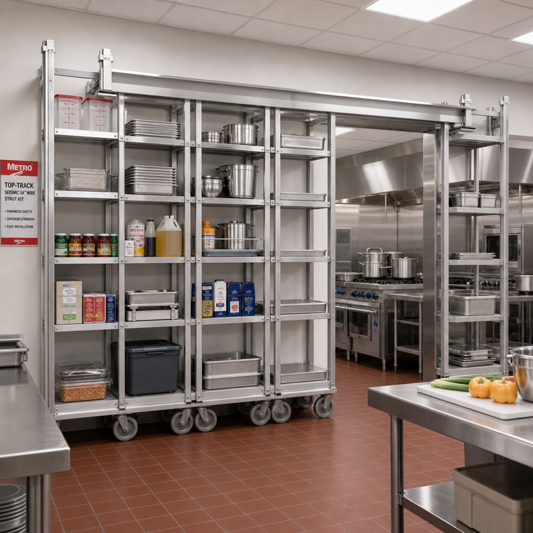 Product image #2 for Metro TOP-TRACK Seismic 54-Inch Wide Strut Kit for Track Shelving