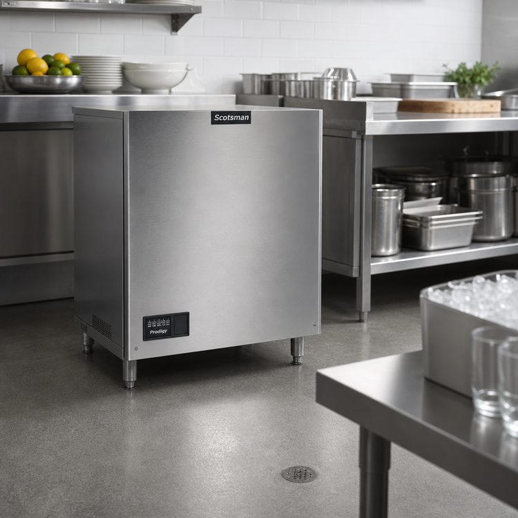 Product image #2 for Scotsman Prodigy ELITE Remote Air-Cooled Small Half-Dice Cube Ice Maker, 870 lb/24 Hr, 30-Inch Wide