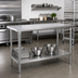 Thumbnail image #2 for Advance Tabco 72-Inch x 24-Inch 14 Gauge 304 Stainless Steel Flat Top Work Table with Adjustable Undershelf