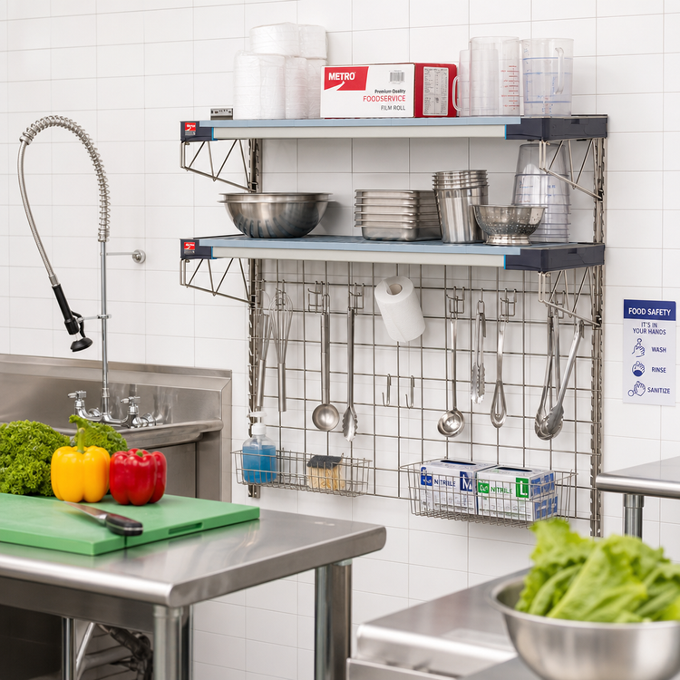 Product image #2 for Metro SmartWall Life Two-Shelf Wall-Mounted Sink Starter Kit