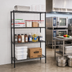 Thumbnail image #2 for Quantum 36 Inch W x 14 Inch D x 63 Inch H 5-Shelf Wire Shelving Starter Kit, Black Epoxy Antimicrobial Finish