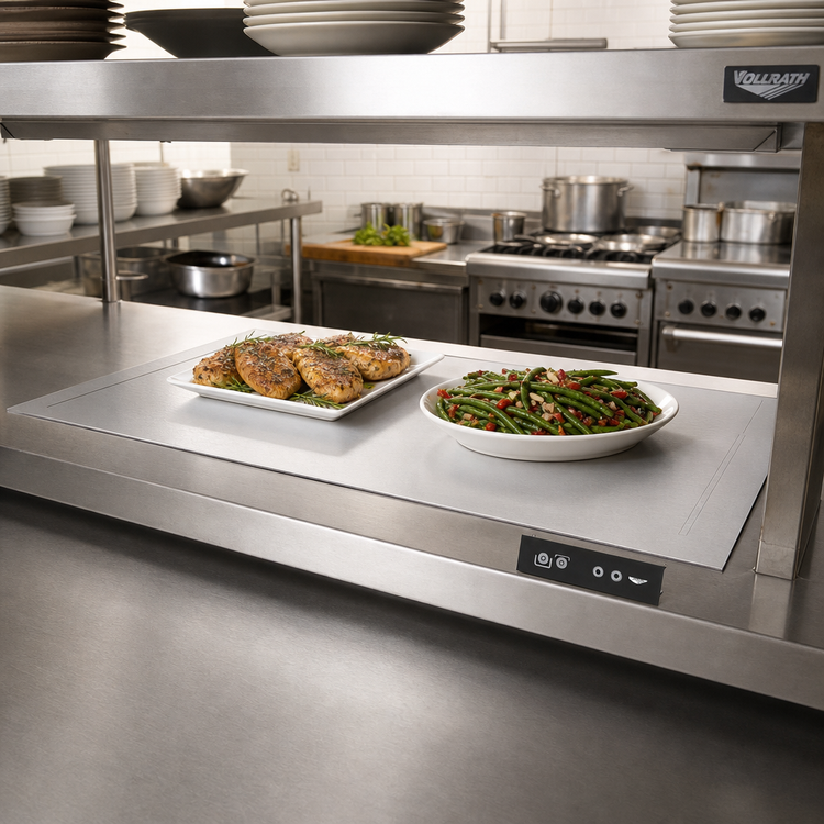 Product image #2 for Vollrath 26 Inch Flush Mount Drop-In Heated Shelf with Dual Warming Zones
