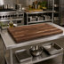 Thumbnail image #2 for Boos Block American Black Walnut Blended Edge Grain Kitchen Countertop, 48 x 25 x 1-1/2 Inch, Varnique Finish