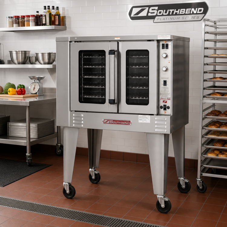 Product image #2 for Southbend Platinum Series Full-Size Single Deck Electric Convection Oven, 11 kW, Standard Depth, Standard Controls, Independent Doors
