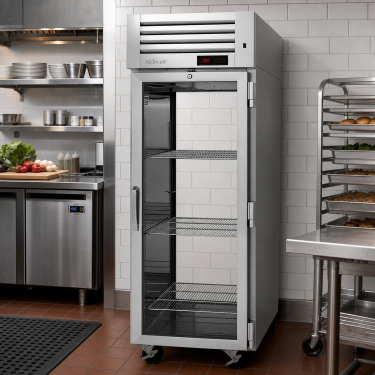 Product image #2 for Turbo Air PRO Series Pass-Thru Heated Holding Cabinet with Glass Doors, 1-Section, 28 Cu. Ft., 115V