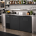 Thumbnail image #2 for 60-Inch Wide, 24-Inch Deep Two-Section Single-Zone Back Bar Cooler with Solid Swing Doors and Black Exterior