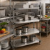 Thumbnail image #2 for Metro Super Erecta 24 x 24 Inch Louvered Embossed Stainless Steel Shelf with Ship's Edge