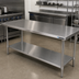 Thumbnail image #2 for Sapphire Manufacturing 103-Inch x 13-1/8-Inch Stainless Steel Undershelf for Commercial Work Tables