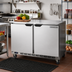 Thumbnail image #3 for Beverage-Air 48-Inch Two-Section Undercounter Refrigerator, 11.82 Cu. Ft., Rear-Mounted Self-Contained, Stainless Steel