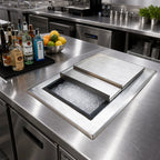 Thumbnail image #2 for BK Resources BK-DIBL-3418 34-Inch Drop-In Ice Bin with Sliding Cover, Without Cold Plate, Stainless Steel
