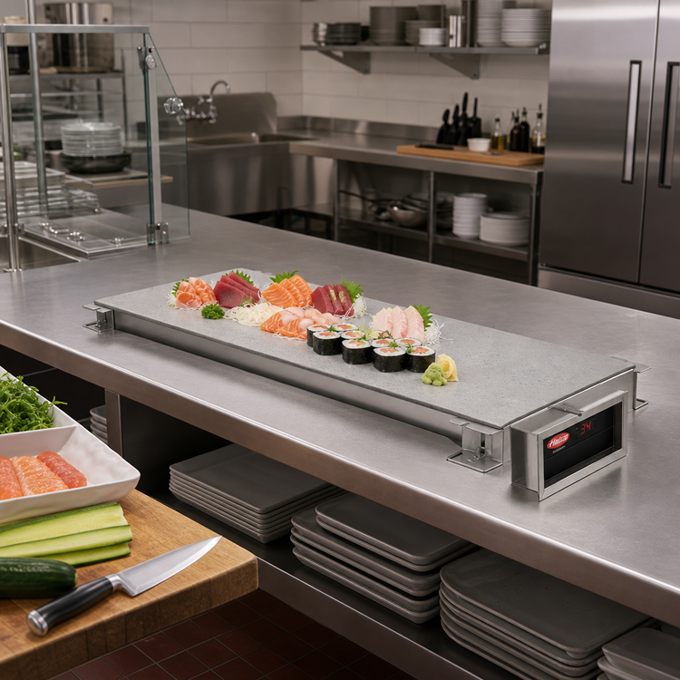 Product image #2 for Hatco CSSBR-4818 Built-In Simulated Stone Cold Shelf, 48 x 18 Inches, Remote Refrigeration